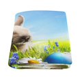 thumbnail image 2 of CADecor Art Little Easter Bunny And Easter Eggs On Green Grassland Fleece Blanket Bedroom Wrap Throw 58x80 inches, 2 of 2