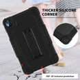 thumbnail image 5 of SOATUTO Case for Nokia T10 Tablet Case Heavy Duty for Nokia T10 8 inch 2022 Tablet Shock Resistant Rugged Hybrid Kids Friendly Cover Built-in Hand Free Kickstand Shoulder Strap - Black+Black, 5 of 5