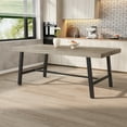 thumbnail image 6 of 70.87" Industrial Style Dining Table for 6-8 with Sturdy Metal Frame and Wooden Top – Large Kitchen and Dining Room Table, 6 of 7