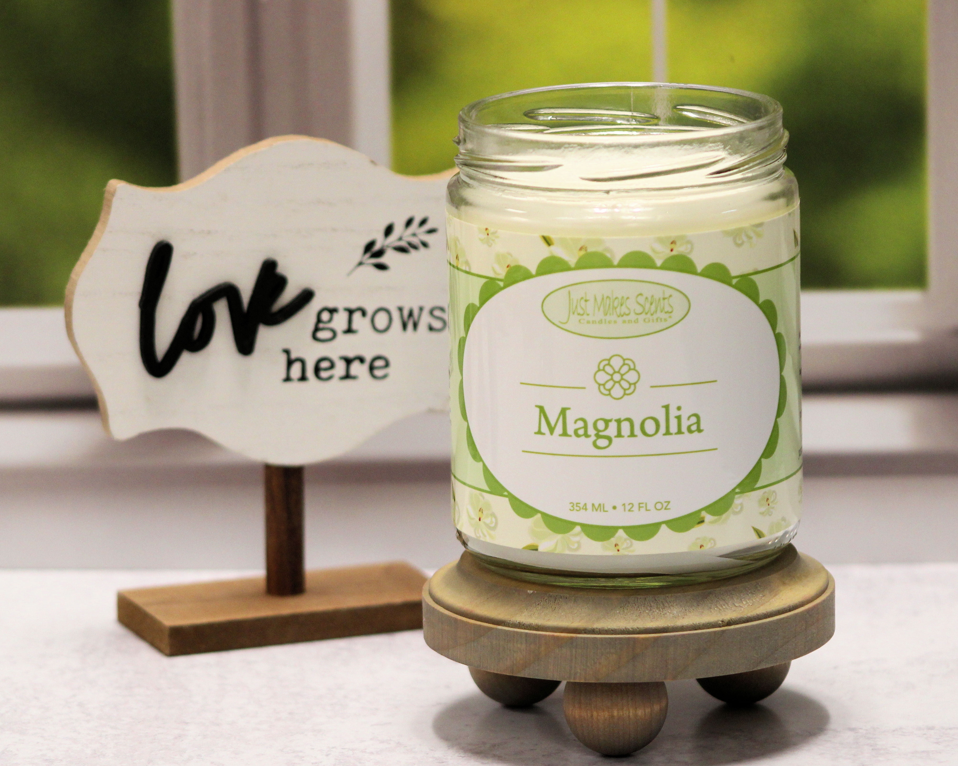 Magnolia Salsa Jar Candle 12 oz -Just Makes Scents Candles & Gifts