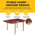 thumbnail image 4 of Red Flowers Table Cloths for 3 Foot Rectangle Tables, Spring Floral Botanical Modern Art Patio Waterproof Elastic Fitted Tablecloths, Washable Rectangular Table Cover for Camping, 4 of 8