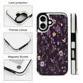 thumbnail image 3 of Compatible with iPhone 11 12 13 mini 14 15 16 Pro Max Plus Wallet Case with Card Holder, PU Leather Kickstand Card Slots Case ( Purple Butterfly, iPhone 14), 3 of 7