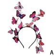 thumbnail image 4 of Fairy Butterfly Hair Head Band Headband Garland Prop Hoop Women Lady Girl Party, 4 of 10