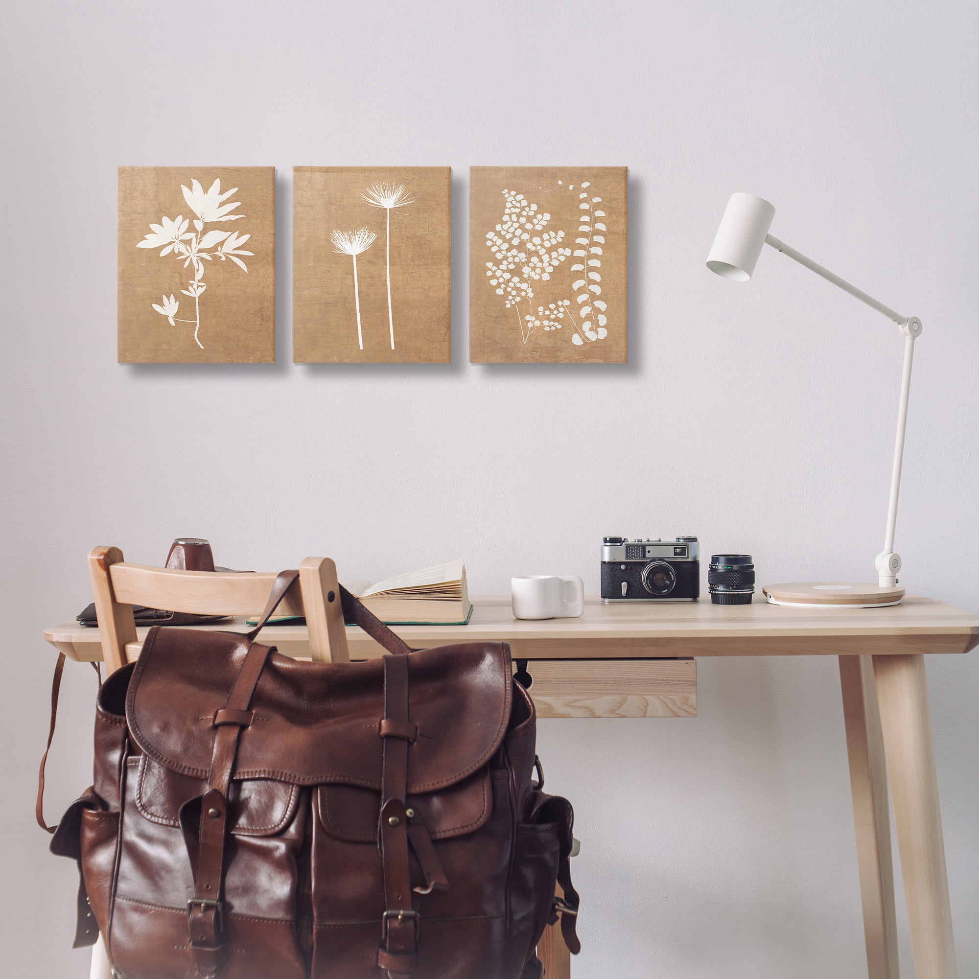 Stupell Industries Nature Botanical Silhouettes Botanical & Floral Painting Gallery Wrapped Canvas Art Print Wall Art, 11 x 14, Set of 3