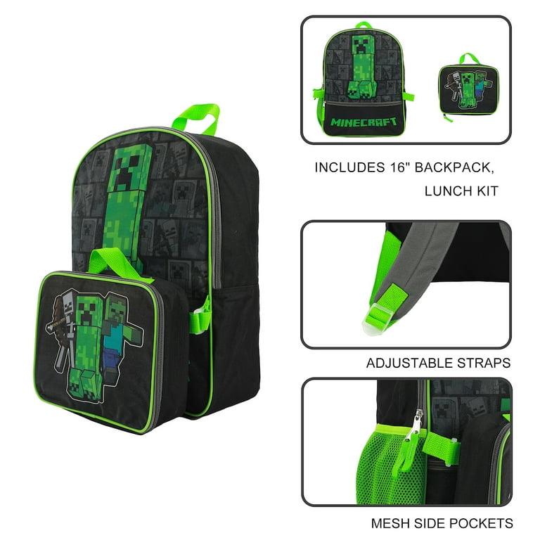 Kids Minecraft Backpack 4-piece Combo School Supplies : Target
