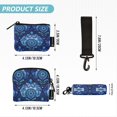 thumbnail image 4 of Women's Coin Purses Keychain Wallet Mini Zip Dual Pouch Wristlet Portable Coin Purse Small Wallets For Travel Sports Outdoors Dark Blue Beautiful, 4 of 6