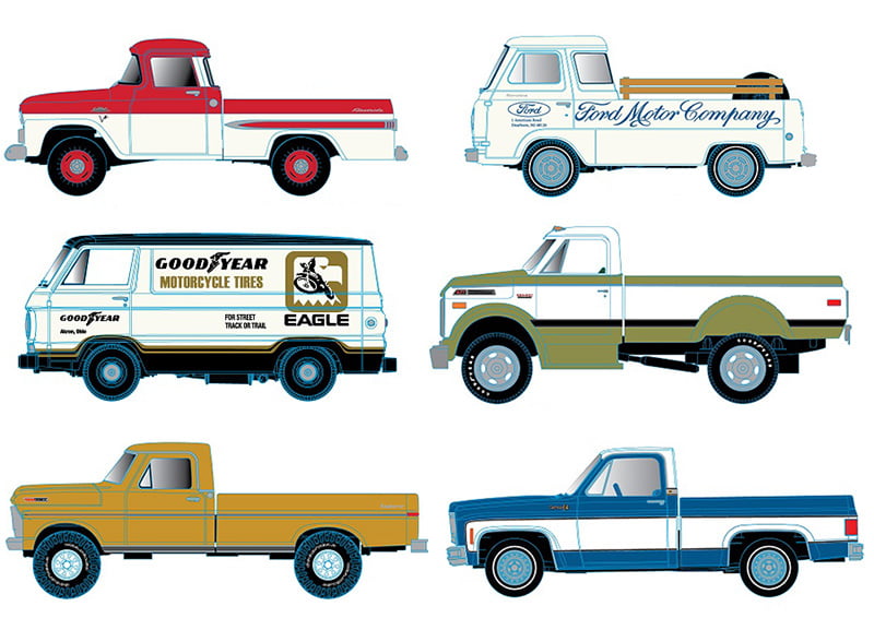 M2 Machines Auto Trucks Release 1/64 1964 Ford Econoline Truck R63 New