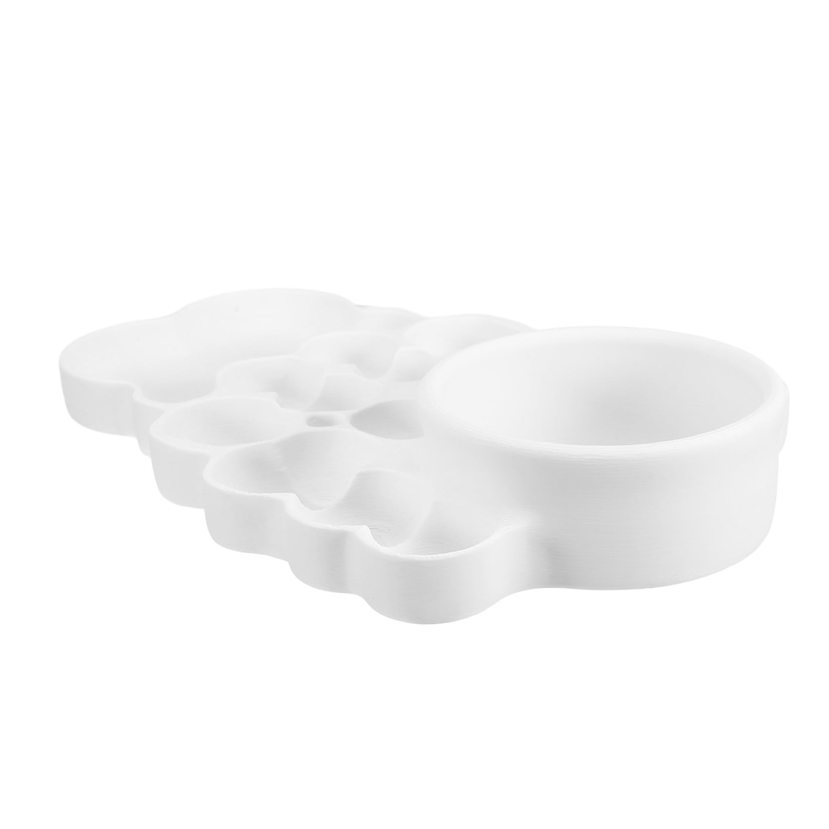 ELAYARD Portable White Plastic Watercolor Palette Tray for Mixing Paints at Home and Art Projects