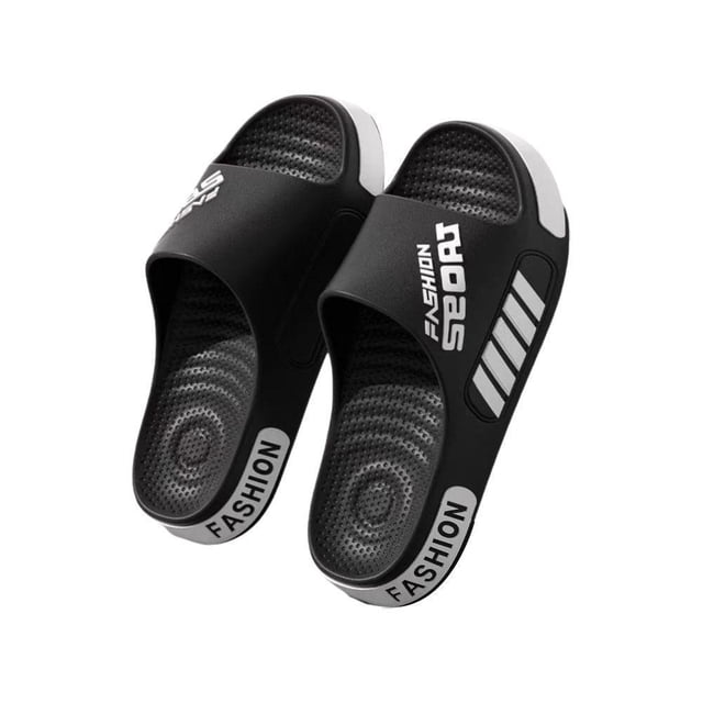 Mens Slippers Soft Bottom Over Plus Size Mens Slippers Non-Slip Bathroom Slippers Inside And Outside Double Purpos Fashion Slippers