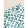 thumbnail image 6 of Suealasg Little Boys Fall Shirt Clothes 6M 1T 2T 3T 4T Toddler Boys Long Sleeve Lapel Neck Button Down Checkerboard Shirt Tops Spring Autumn Clothing for Kids Boys, 6 of 7
