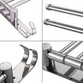 thumbnail image 2 of Bathroom Towel Rail with 2 Bars 180°Rotating Towel Rails in SUS304 Stainless Steel Wall Mounted Towel Rail for Bathroom Kitchen Sink (Chrome Silver)32, 2 of 5