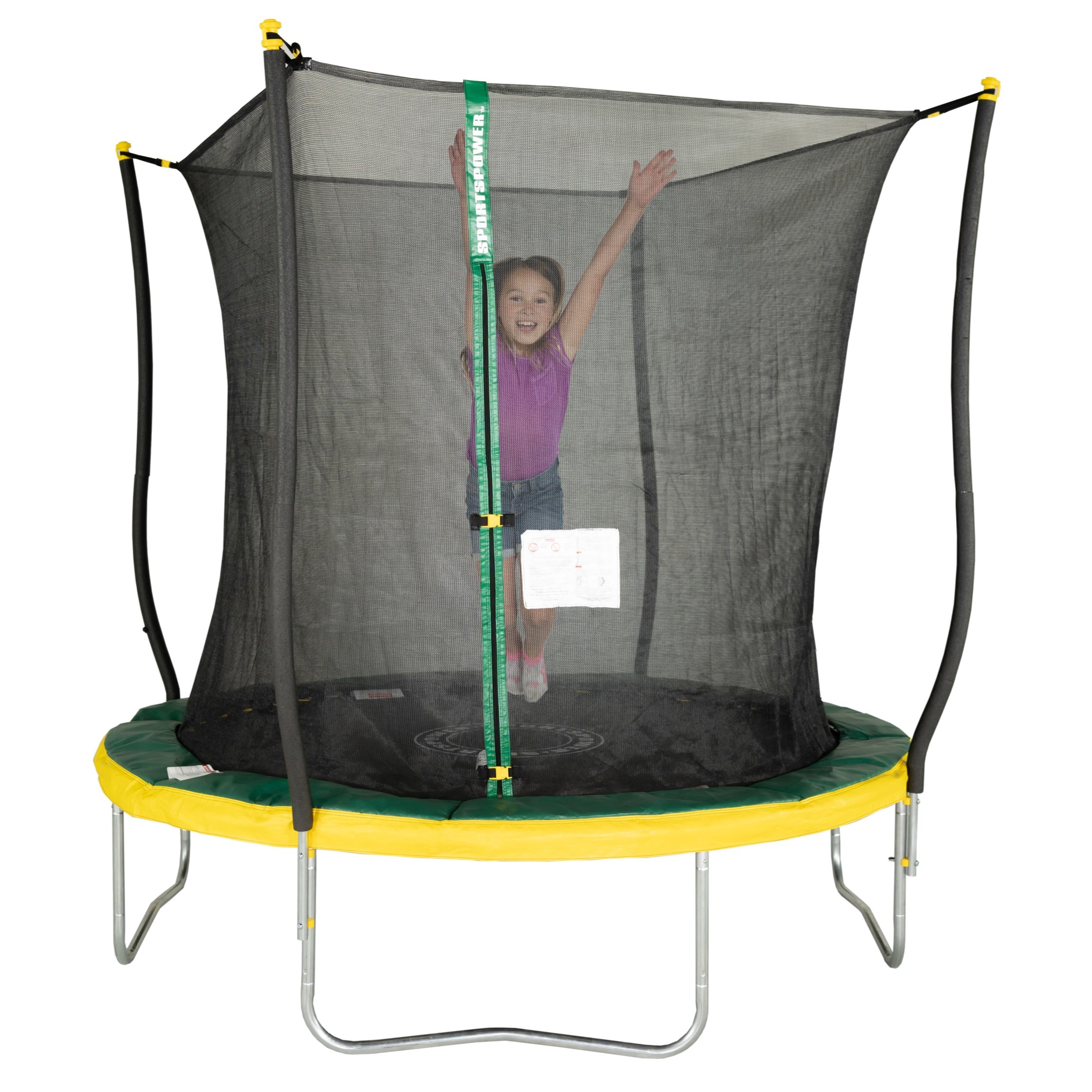 Bounce Pro 8-Foot Trampoline with Classic Enclosure and Flash Light Zone