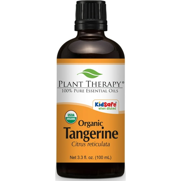 Plant Therapy Tangerine Organic Essential Oil 100 mL (3.3 oz) 100% Pure, Undiluted, Therapeutic Grade
