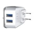 thumbnail image 4 of 3.4A 2in1 Universal Dual USB Port Travel Wall Charger Adapter With Micro USB Cable - White, 4 of 5