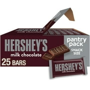 Hershey's Milk Chocolate Snack Size Candy, Bars 11.25 oz, 25 Pieces