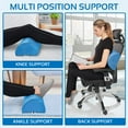 thumbnail image 3 of AllSett Health Lumbar Support Bolster – Large Half-Moon Memory Foam Cushion for Legs, Knees, Lower Back, Ankles & feet – Machine Washable Cover, Semi-Roll Support for Sleeping & Posture (Navy), 3 of 6