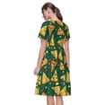 thumbnail image 2 of Bixox Robe d'Été à Manches Courtes pour Femmes Robe Ample Longueur Genou avec Poches-Pizza, 2 of 7
