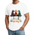 thumbnail image 4 of Halloween Costumes for Men Cute Ghost Print Halloween Tshirts Plus Size Short Sleeve Holiday Halloween Tee Tops, 4 of 5