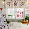 thumbnail image 5 of Texas Star Western Curtain Valances for Windows, Kitchen Valance Window Treatments Panel 2 Pack, Stars Country Retro Rod Pocket Short Curtains for Bathroom Bedroom 42 x 18 Inch, 5 of 8
