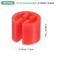 thumbnail image 3 of Uxcell 100-Pack Clothes Hanger Markers Blank, Plastic Garment Clips Fit 3.5mm Rod for Clothing Hangers [Red], 3 of 6