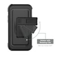 onn. Rugged Phone Case with Holster for iPhone 14 / iPhone 13 Clear