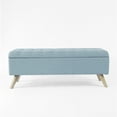 thumbnail image 5 of HomePop Modern Tufted Storage Bench, 48"W x 16.25"D x 18.5"H, French Blue, 5 of 12