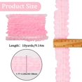 thumbnail image 2 of 10 Yards Double Ruffle Lace Trim 1-3/4 Inch(46mm) Pleated Flower Lace Edge Ribbon Pink Voile Gathered Edging Trimming Sewing Applique for DIY Crafts Wedding Costume Garment Accessory, 2 of 8