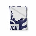 thumbnail image 2 of Steven Soft Flannel Fleece Throw Blanket, Common English First Name for Boys in Blue and White Retro Composition, Cozy Plush for Indoor and Outdoor Use, 60" x 80", Navy Blue and White, by Ambesonne, 2 of 6
