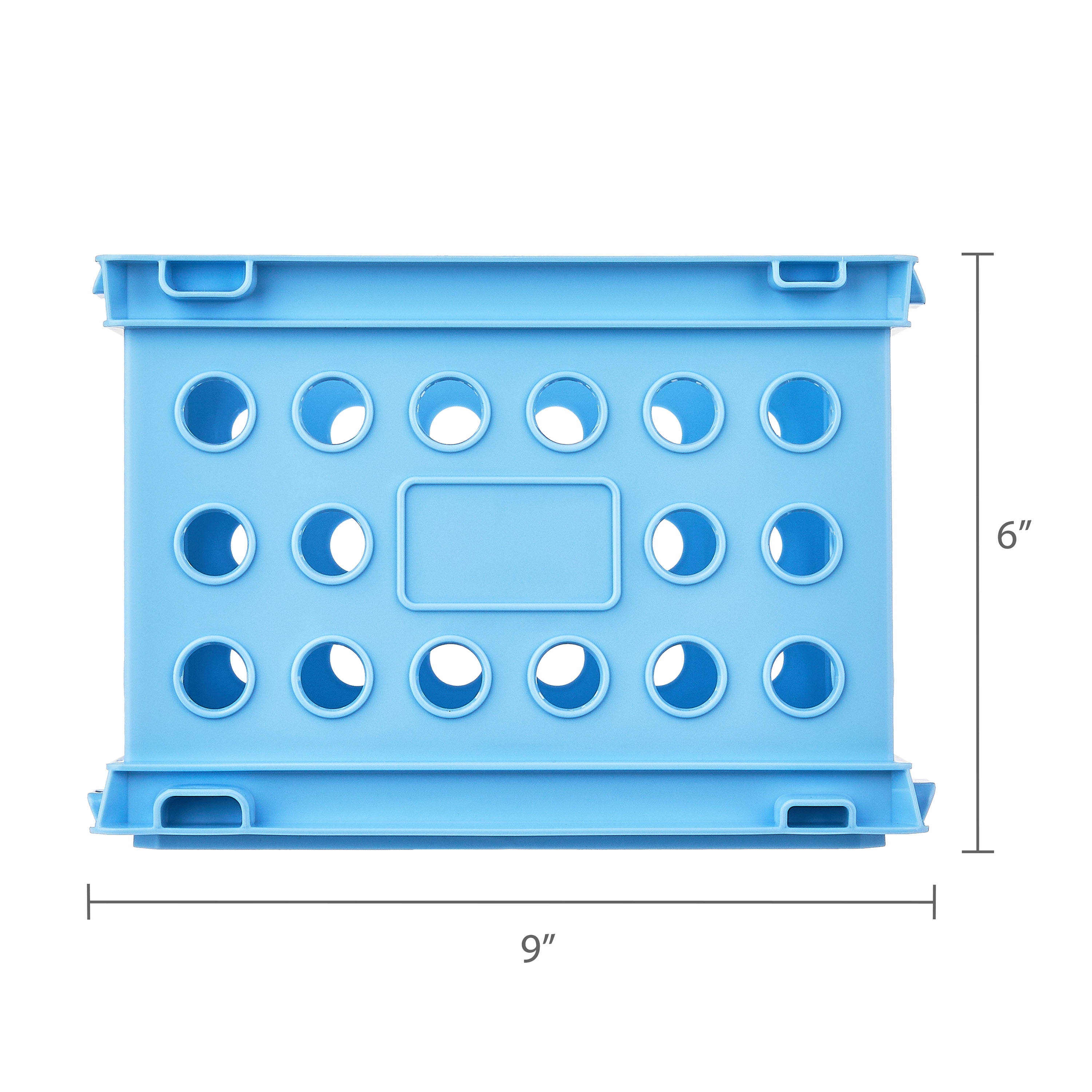 (6 pack) Pen+Gear Plastic Mini Crate, Modular Desktop Storage Box, Sky Blue, 12-Pack
