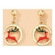 thumbnail image 4 of HomeKingdee Asymmetric Christmas Reindeer Earrings for Women - Red Alloy Trendy Holiday Ornaments, Xmas Party Gift Accessories for Girls, 4 of 5
