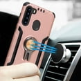 thumbnail image 3 of Hybrid Protector Cover (with Ring Stand) for Samsung Galaxy A21 - Rose Gold / Black, 3 of 5