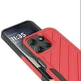 thumbnail image 4 of For Motorola Edge 2025 Lined Shockproof Hybrid Cell Phone Cover Case - Red, 4 of 5