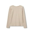 thumbnail image 3 of bossini Ladies Crewneck Long Sleeve Tee Regular-fit Tops Striped Cotton T-Shirt , M, 3 of 9