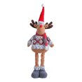 thumbnail image 2 of Muñeco de peluche navideño SUSUchens con patas retráctiles, muñeco de nieve de pie, reno de peluche, decoración de mesa para fiestas navideñas en casa, regalo de Año Nuevo, alce, 2 of 8