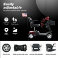 thumbnail image 4 of Tookss Electric Powered MAX PLUS RED 4 Wheel Wheelchair Device 2pcs 12AH Battery WithBasket For 16 Miles Travel Grown-ups Elderly, 4 of 7