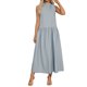 thumbnail image 1 of Zapatos de Vestido de Mujer Casual sin Mangas con Cremallera Trasera Vestido de Lino Midi para Primavera Verano Playa Y Uso Diario, 1 of 8
