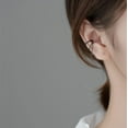 thumbnail image 2 of Solid 925 Sterling Silver Cuff Earrings Chain Cartilage Wraps for Women Teens Minimalist Cuff Earrings No Piercing, 2 of 11