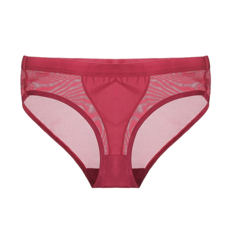 HUPOM Knix Underwear Womens Panties Briefs Leisure Tie Seamless Waistband  Red M 