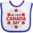 thumbnail image 3 of Inktastic My First Canada Day with Red and White Maple Leaves Boys or Girls Baby Bib, 3 of 4