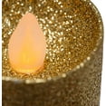 thumbnail image 6 of Set of 24 - WYZworks Gold Glitter Votive Tea Light Flameless LED Faux Wax Candle, 6 of 9