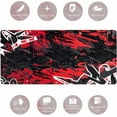 thumbnail image 6 of XXL Extended Anime Mouse Pad Red and Black Gaming Desk Pads Rectangle Office Desktop Mouse Mat Large Stitched Edges Mousepad with Non-Slip Rubber Base(Size:35.4x15.7in), 6 of 6