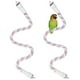 thumbnail image 1 of Uxcell 2-Pack Posaderos de Cuerda para Jaulas de Aves, 23.6 pulgadas de Longitud, Posadero de Cuerda Flexible con Agarre Cómodo para Aves [Rosa Cian], 1 of 7