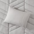 thumbnail image 4 of Gracie Mills Solid Quilted Chevron Comforter Set with 350 GSM Polyfill - GRACE-15755, 4 of 5