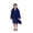 Navy Blue, variant on ALLEN & MATE 100% COTTON Hooded Kids Bathrobe – 380 GSM, Safety Certified, Soft Lightweight & Absorbent Robe for Boys & Girls