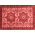thumbnail image 1 of Ahgly Company Machine Washable Indoor Rectangle Abstract Red Modern Area Rugs, 7' x 9', 1 of 4