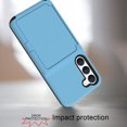 thumbnail image 5 of Dteck for Samsung Galaxy S23 Case Wallet Case with Credit Card Holder Hidden Mirror, All-Round Protection Shockproof Silicone Protective Phone Cover for Samsung Galaxy S23, Light Blue, 5 of 6