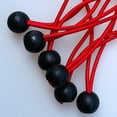 thumbnail image 3 of 6 Pieces Heavy Duty Ball Cord Tarp Tent tie Tope - Red, 8 inch, 3 of 8
