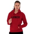 thumbnail image 4 of Loner Simple Anti Social Statement Hoodie Sweatshirt Women Men Brisco Brands 2X, 4 of 6