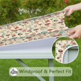 thumbnail image 6 of Red Mushroom Light Pattern Square Fitted Tablecloth with Elastic Edge,Square Table Cover,Washable Elastic Table Cover for Home Kitchen Party Decor 36"x36", 6 of 6