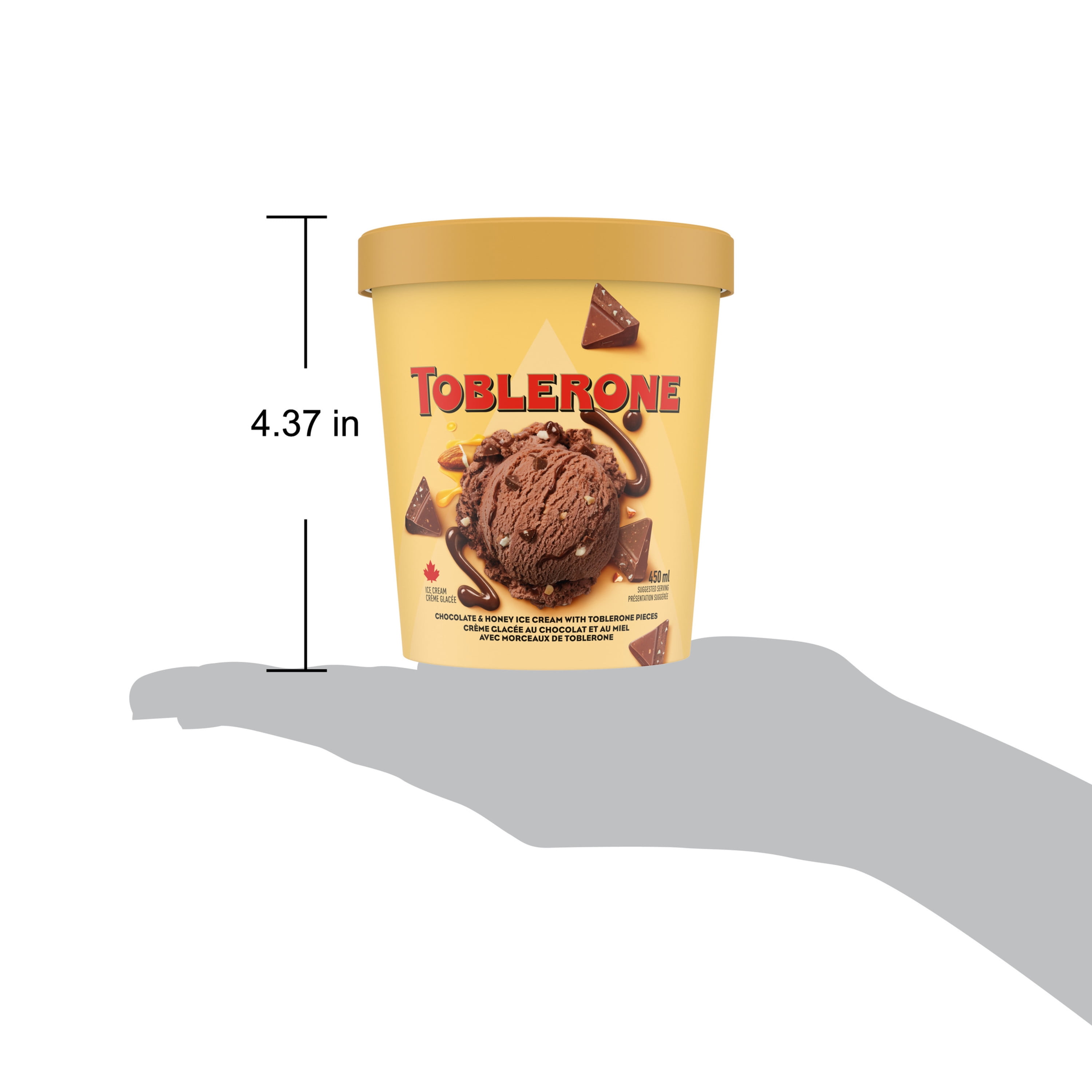 NESTLÉ Toblerone Ice Cream Tub 450 ml, NESTLE TOBLERONE TUB
